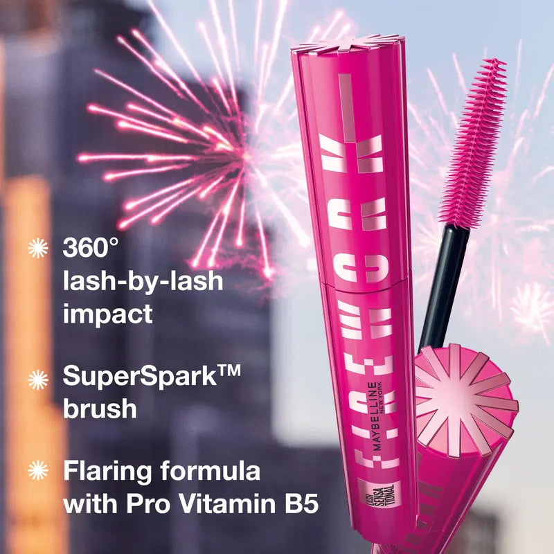 Maybelline Lash Sensational Firework Washable Mascara, Lengthening & Volumizing Mascara for up to 24HR Wear