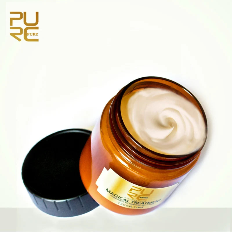 PURC 120ML Magical Treatment Hair Mask Nutrition Infusing Masque for 5 Seconds Repairs Hair Damage Restore Soft Hair